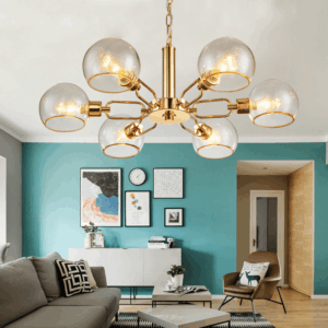 Đèn chùm hợp kim  TTK.CD126-6/Xi vàng