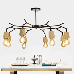 Đèn chùm gỗ tự nhiên TTK.24.8