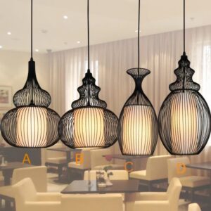 Đèn thả khung lưới hình bầu mềm mại DY2012