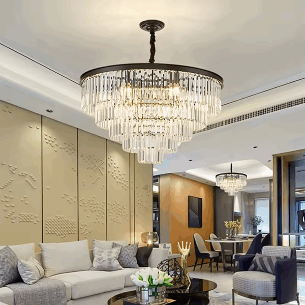Đèn chùm pha lê xi bóng cao cấp TH-8091