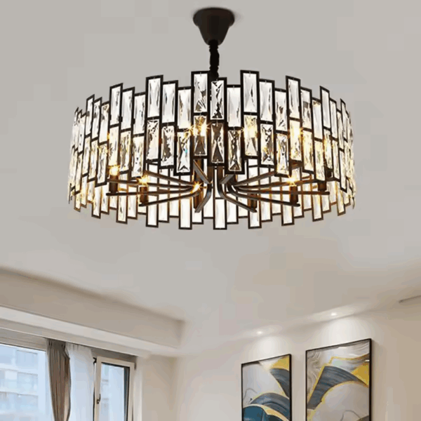 Đèn chùm pha lê đen cao cấp TH-8144