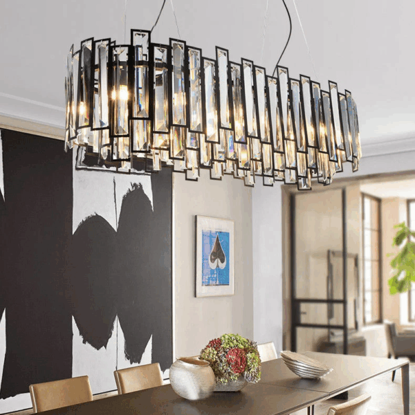 Đèn chùm pha lê đen cao cấp TH-8146