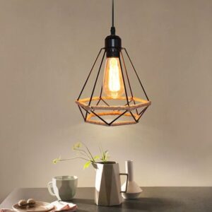 Đèn thả kim cương rỗng quấn dây thừng độc đáo AHN-32T