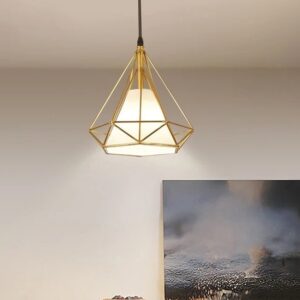 Đèn thả độc đáo kim cương thân vàng hiện đại THCN 09 vàng