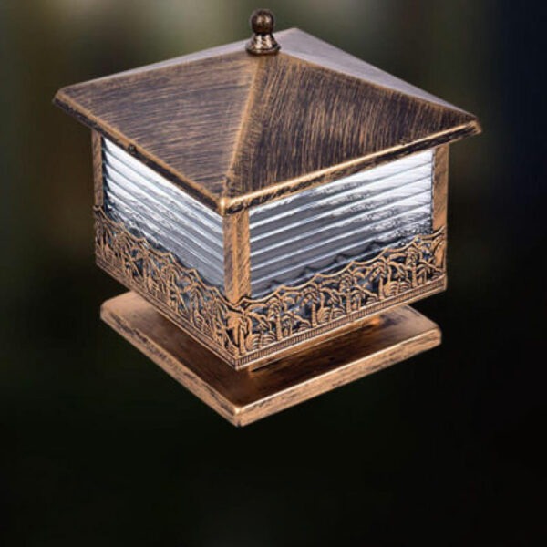 Đèn trụ cổng tân cổ điển màu giả cổ 6852