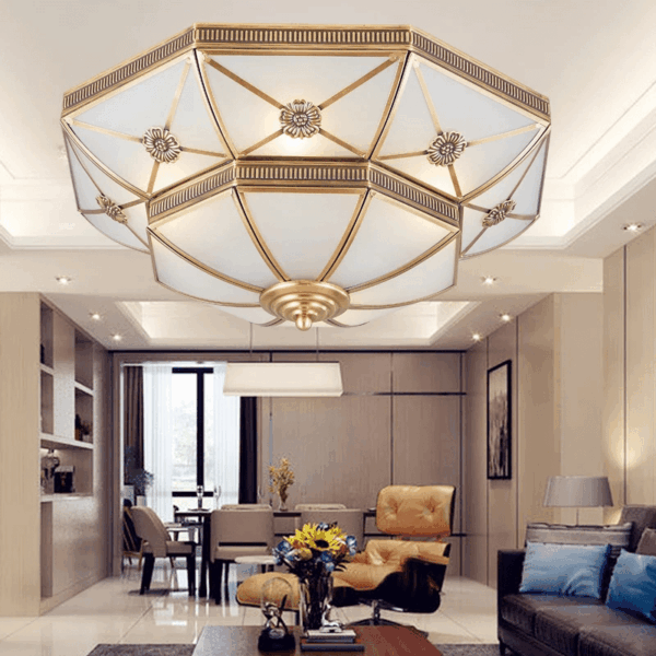 Đèn ốp trần đồng cổ điển OD 6038
