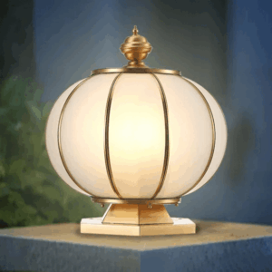 Đèn trụ cổng đồng tân cổ điển TCD-27-21