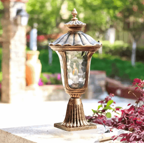 Đèn trụ cổng tân cổ điển màu cổ TD-46