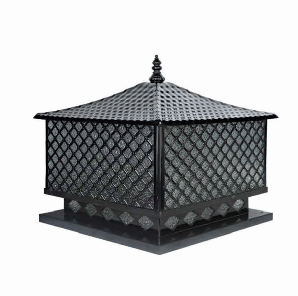 Đèn trụ cổng tân cổ điển thân đen NVT 332