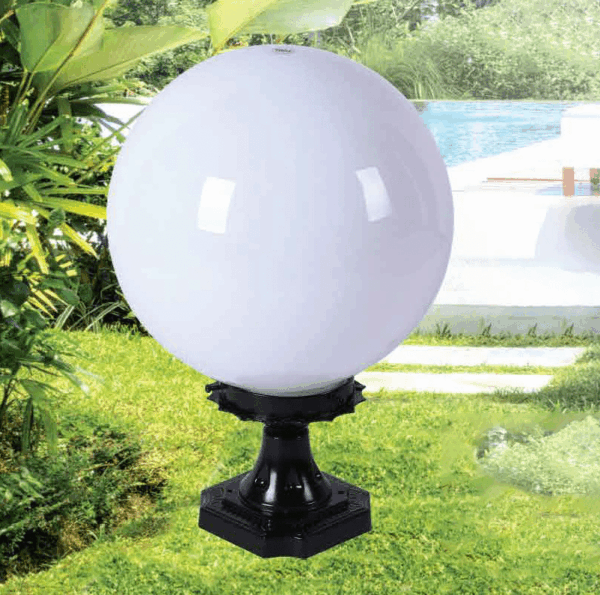 Đèn trụ cổng hình cầu nhựa cao cấp CTR-01