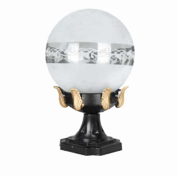 Đèn trụ cổng hình cầu thủy tinh NVT 956