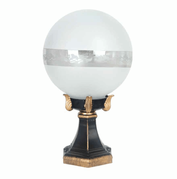 Đèn trụ cổng hình cầu thủy tinh NVT 958