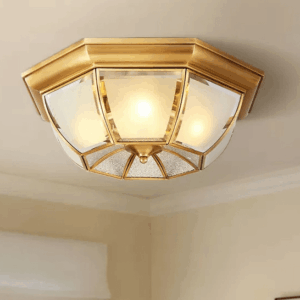 Đèn ốp trần xi mạ đồng cổ điển OD-688