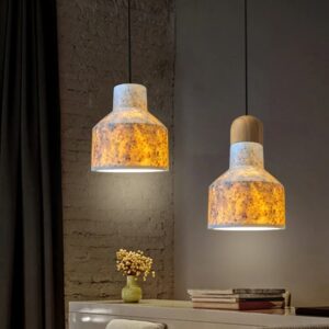 Đèn thả đá mài sợi khảm xà cừ JENKA