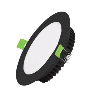 Đèn âm trần tán quang 7w viền đen KingEco