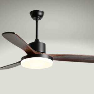 Quạt trần đèn hiện đại 3 cánh gỗ trang trí phòng khách QVifa -59