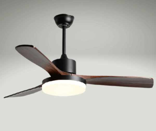 Quạt trần đèn hiện đại 3 cánh gỗ trang trí phòng khách QVifa -59