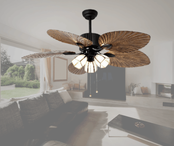 Quạt trần đèn trang trí cánh cách điệu hiện đại ViFa - 49
