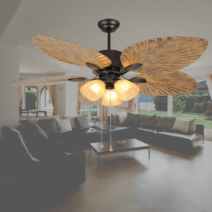 Quạt trần đèn trang trí cánh cách điệu hiện đại ViFa – 50