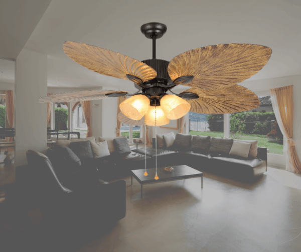 Quạt trần đèn trang trí cánh cách điệu hiện đại ViFa – 50