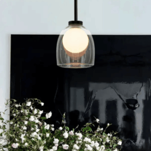 Đèn thả chao thủy tinh trong decor phòng ngủ, nhà hàng, khách sạn DJS316/B