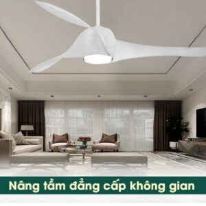 Quạt trần đèn cánh uốn lượn hiện đại Artemis WH