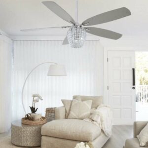 Quạt trần đèn trang trí kiểu dáng hiện đại Minka Bling CH