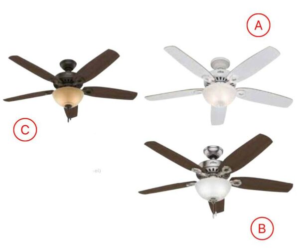 Quạt trần đèn kiểu dáng tân cổ điển Hunter Builder Deluxe