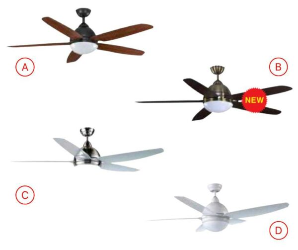 Quạt trần đèn kiểu dáng hiện đại độc đáo LuxAire Strong
