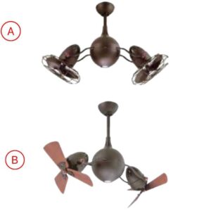 Quạt trần kiểu dáng hiện đại độc đáo Atlas Acqua M525-M524