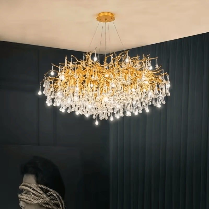 Đèn chùm pha lê cao cấp decor nhà hàng, khách sạn 8008-1000