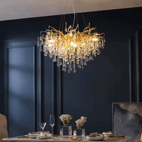 Đèn chùm pha lê cao cấp decor nhà hàng, khách sạn 8012-800