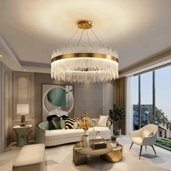 Đèn chùm pha lê cao cấp decor phòng khách, nhà hàng, khách sạn DYB-03