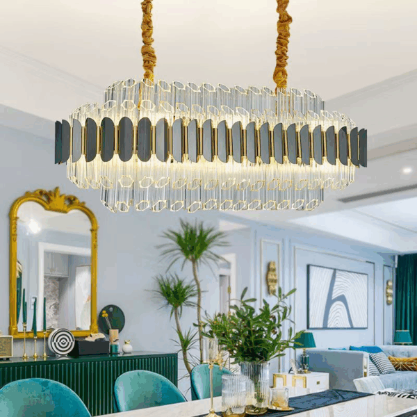 Đèn chùm pha lê cao cấp decor nhà hàng, khách sạn, phòng bếp TH-8174
