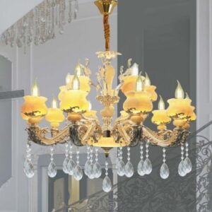 Đèn chùm đồng cao cấp decor nhà hàng, phòng khách DC8076T15