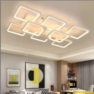 Đèn ốp trần mica cao cấp trang trí phòng khách, khách sạn MT-0057/6+2