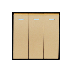 Hạt ba công tắc đảo chiều 16A, nhôm chống xước DoBo - A90V-007