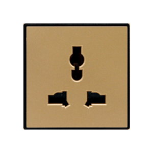 Hạt ổ cắm 3 chấu đa năng, nhôm chống xước DoBo - A90V-016