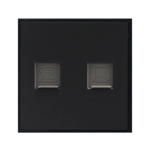 Hạt ổ cắm điện thoại + ổ cắm mạng, DoBo - A90-025