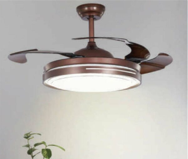 Quạt trần đèn cánh xếp trang trí hiện đại QT-2650