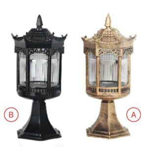 Đèn trụ cổng tân cổ điển sang trọng NVT 334