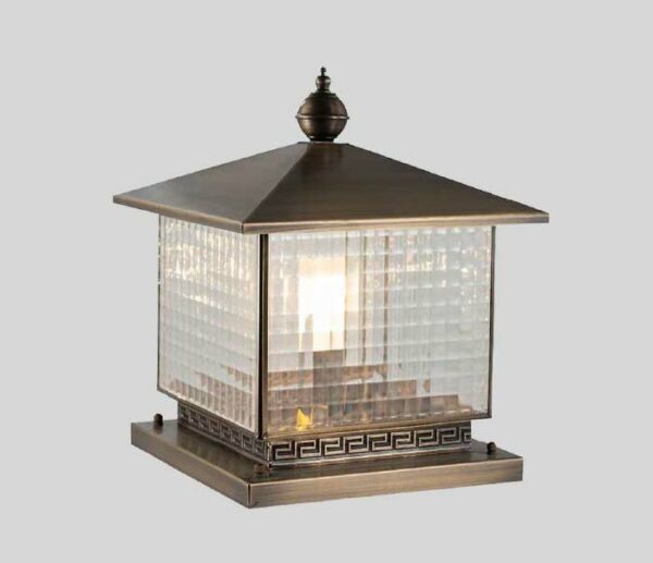 Đèn trụ cổng thuỷ tinh hiện đại DT08