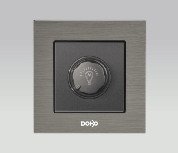 Bộ chiết áp đèn, nhôm vân xước màu xám DoBo A90X-88028