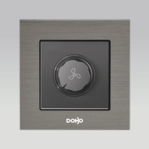 Bộ chiết áp quạt, nhôm vân xước màu xám DoBo A90X-88029