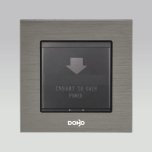 Bộ công tắc thẻ từ tần số thấp 40A, nhôm vân xước màu xám DoBo A90X-88036
