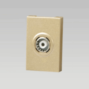 Hạt ổ cắm Tivi cỡ S, nhựa PC chống cháy màu vàng DoBo - A70-88727S