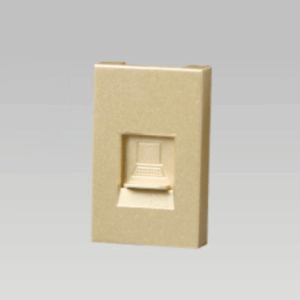 Hạt ổ cắm điện thoại cỡ S, nhựa PC chống cháy màu vàng DoBo - A70-88728S