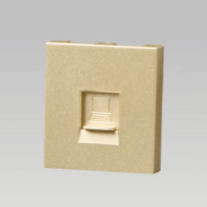 Hạt ổ cắm mạng, nhựa PC chống cháy màu vàng DoBo - A70-88729