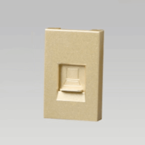 Hạt ổ cắm mạng cỡ S, nhựa PC chống cháy màu vàng DoBo - A70-88729S