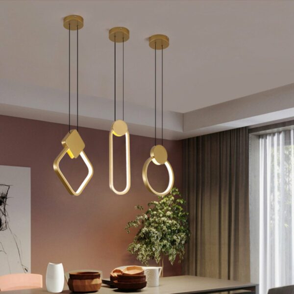 Đèn thả hiện đại decor nhà hàng, khách sạn xi vàng DMC013 V